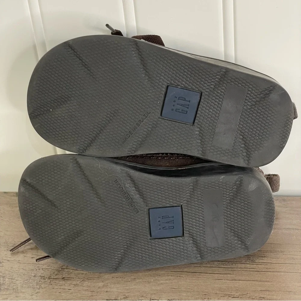Baby‎ Gap Toddler sz 5 Brown Suede Leather Lace Up Shoes